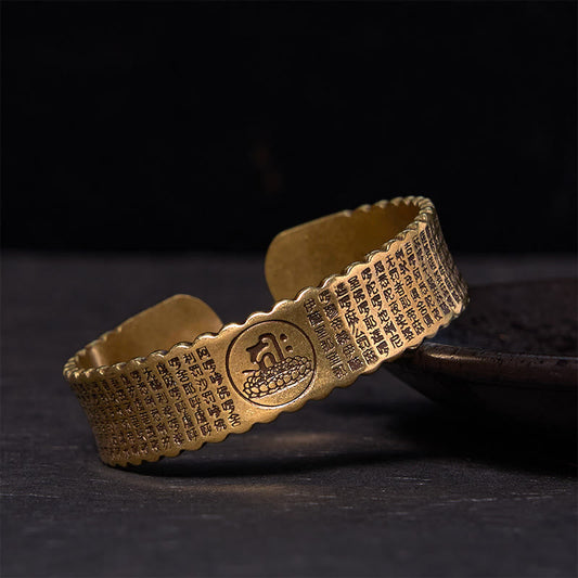 Daotempel Great Compassion Mantra Copper Brass Luck Self Care Bracelet Bangle