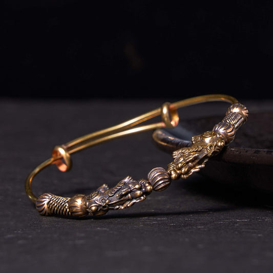 Daotempel Pi Xiu Copper Brass Luck Keep Away Evil Spirits Bracelet Bangle